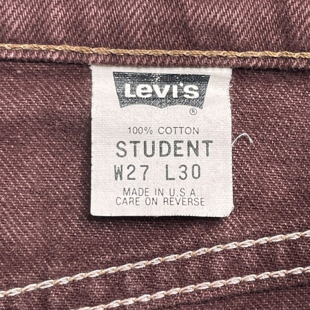 Vintage Levi's Women's Brown Student 550 Mid Rise Jeans Orange Tab Size 27 - Picture 6 of 9